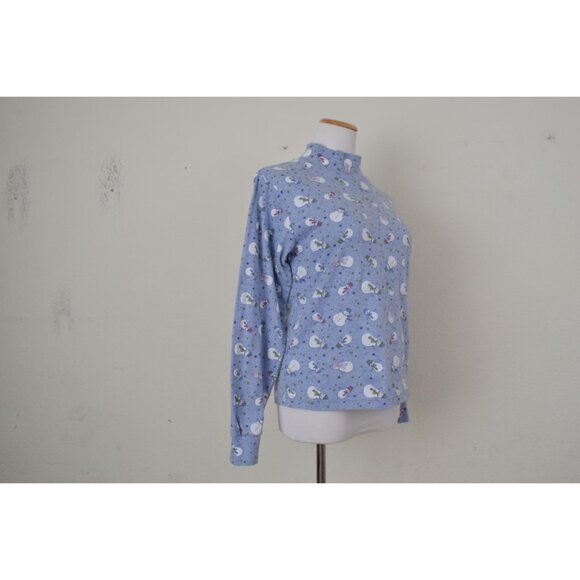 Vintage 90s Poly/Cotton Christmas Mockeneck shirt size PL - Picture 10 of 10